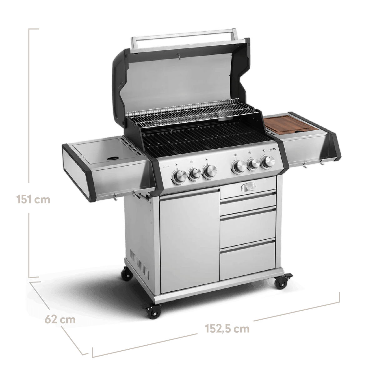 Burnhard Big EARL Premium - Gasgrill 4 - Brenner Edelstahl mit Edelstahlrost - grillstir.comBurnhard Big EARL Premium - Gasgrill 4 - Brenner Edelstahl mit EdelstahlrostGrillBurnhardgrillstir.com