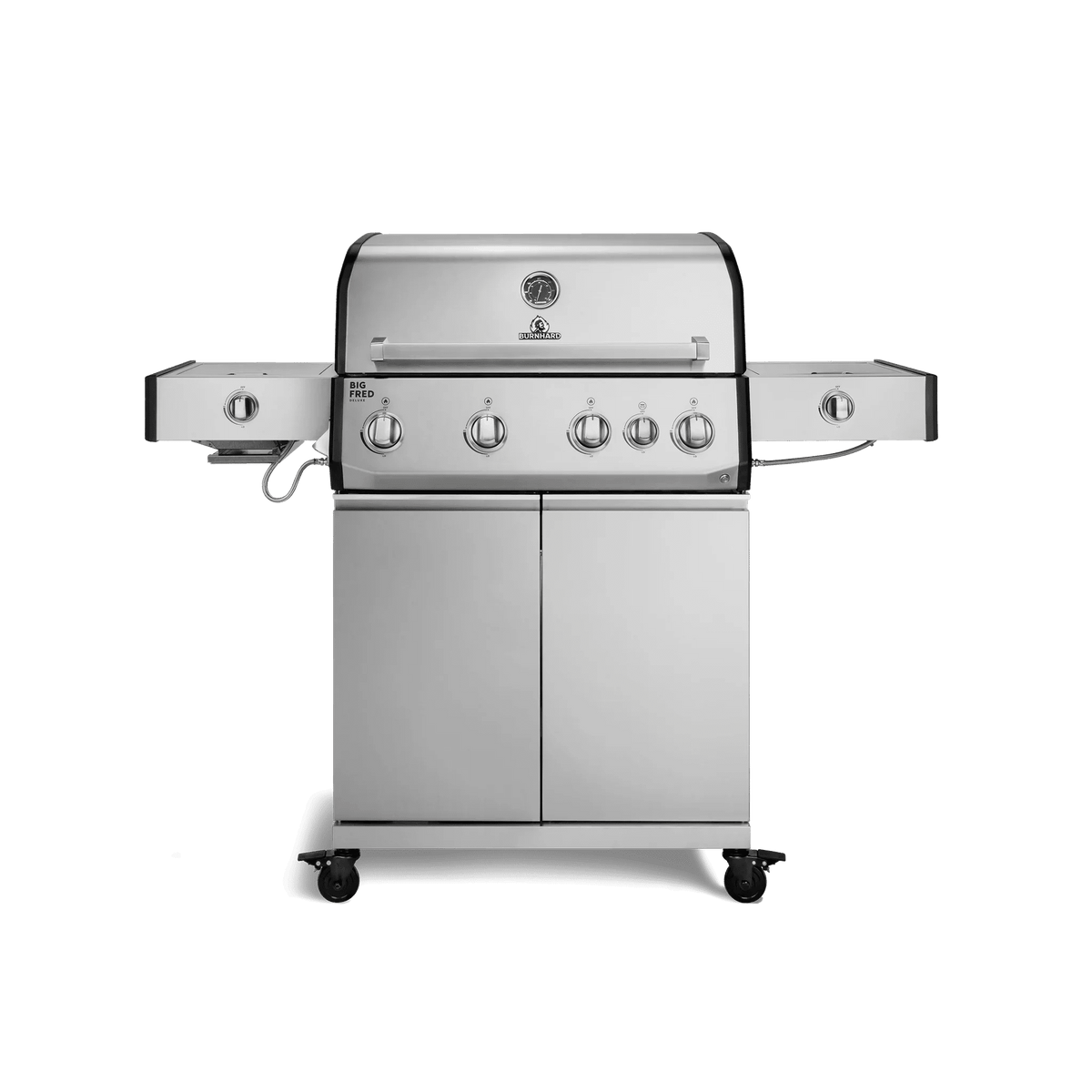 Burnhard Big FRED Deluxe+ Gasgrill Edelstahl 4 - Brenner mit Gusseisenrost Series 4 - grillstir.comBurnhard Big FRED Deluxe+ Gasgrill Edelstahl 4 - Brenner mit Gusseisenrost Series 4Burnhardgrillstir.com