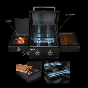 Burnhard FRED Jr. Deluxe Gasgrill Black Edition 2 - Brenner mit Edelstahlrost Series 4 - grillstir.comBurnhard FRED Jr. Deluxe Gasgrill Black Edition 2 - Brenner mit Edelstahlrost Series 4Burnhardgrillstir.com