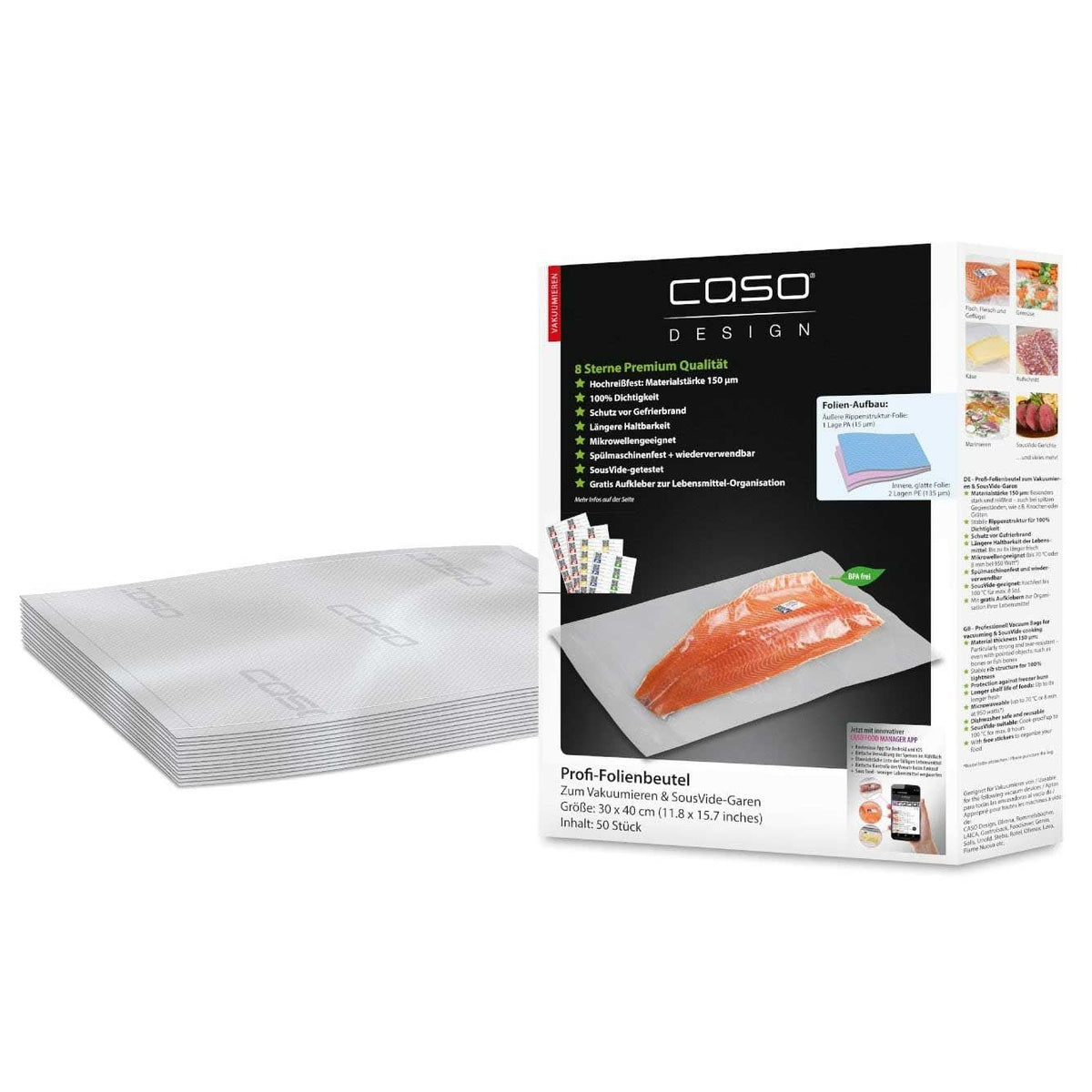 CASO Folienbeutel, 30x40cm 50Stk. - grillstir.comCASO Folienbeutel, 30x40cm 50Stk.CASOgrillstir.comcg12204038437012200