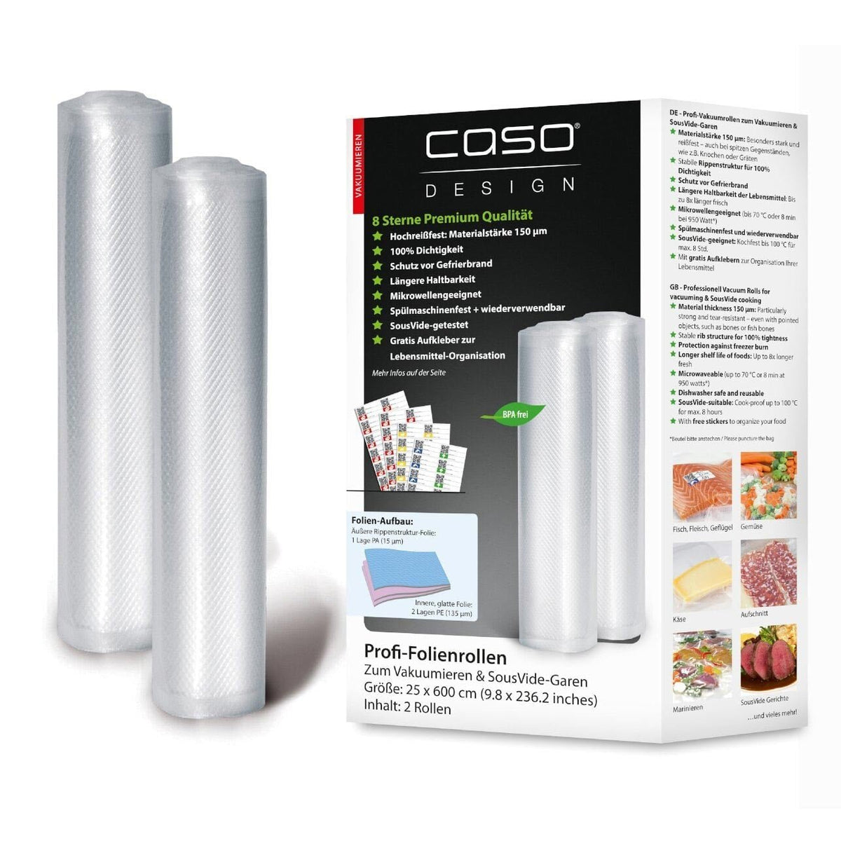 CASO Folienrollen, 25x600cm 2Stk. - grillstir.comCASO Folienrollen, 25x600cm 2Stk.CASOgrillstir.comcg12254038437012255