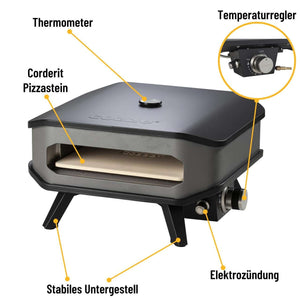 COZZE Pizzaofen 13", inkl. Thermometer, 400°C, 5 kW Leistung, 2 Minuten zur fertigen Pizza, leichter Transport - grillstir.comCOZZE Pizzaofen 13", inkl. Thermometer, 400°C, 5 kW Leistung, 2 Minuten zur fertigen Pizza, leichter TransportCOZZEgrillstir.comco_903495708614903490