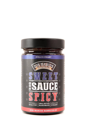 Don Marcos BBQ Sauce - Sweet & Spicy - 260ml Glas - grillstir.comDon Marcos BBQ Sauce - Sweet & Spicy - 260ml GlasGrillsauceDon Marco'sgrillstir.com