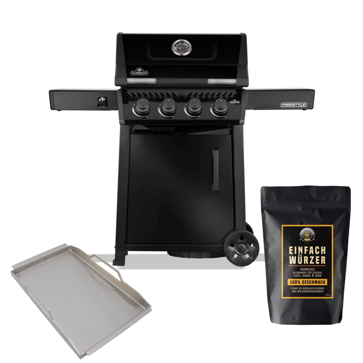 Einfach Grillen Bundle - Napoleon Freestyle 425 (2026), inkl. Einfach Würzer & Einsatzpfanne - grillstir.comEinfach Grillen Bundle - Napoleon Freestyle 425 (2026), inkl. Einfach Würzer & EinsatzpfanneGrillbundleEinfach Grillengrillstir.com