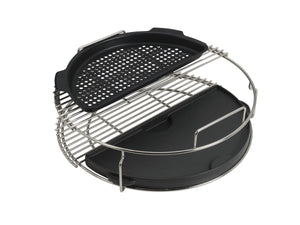 Gelochte halbrunde Grillplatte für den EGGspander XLarge - grillstir.comGelochte halbrunde Grillplatte für den EGGspander XLargeBig Green Egggrillstir.com