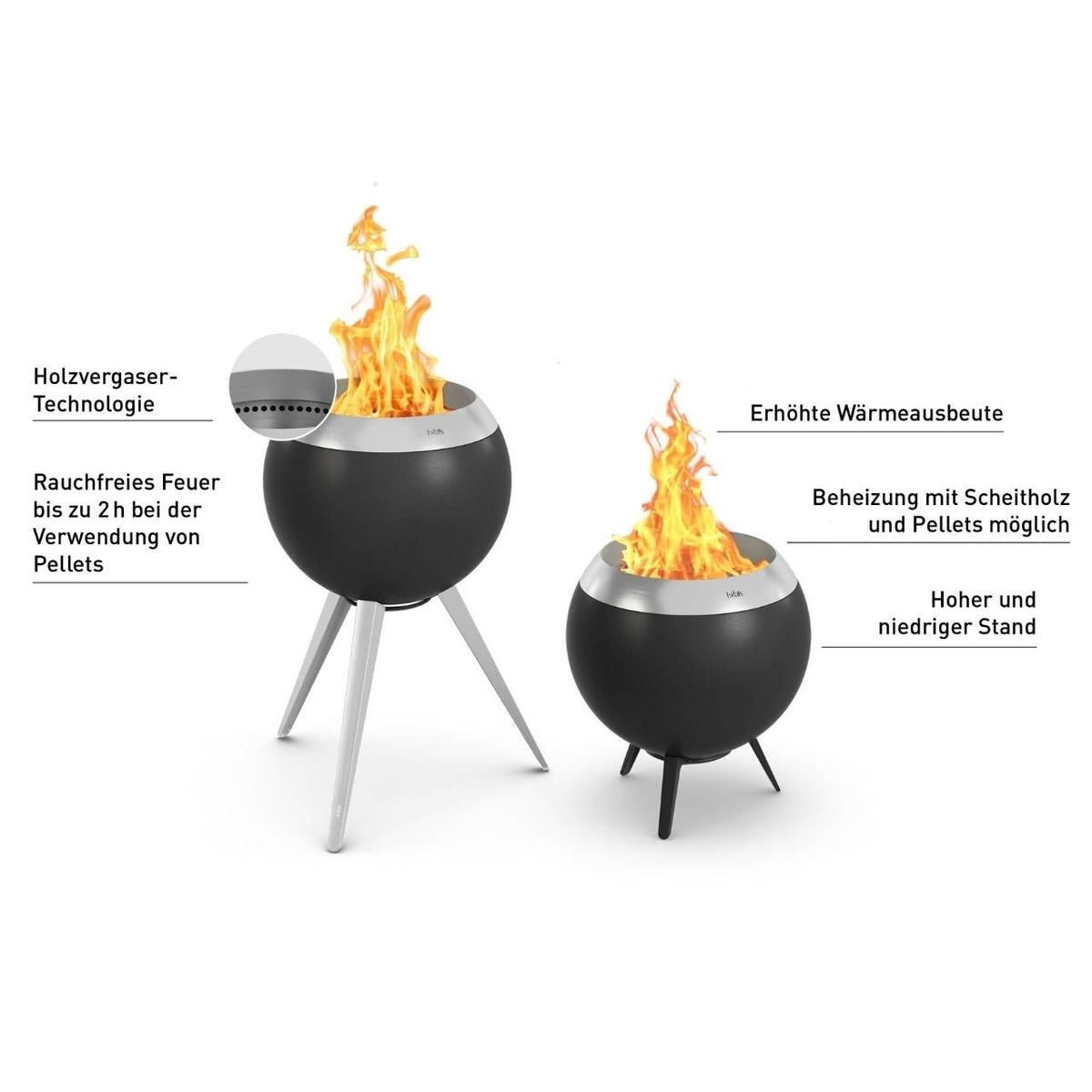 Höfats MOON 45 Feuerschale mit hohem Fuß - grillstir.comHöfats MOON 45 Feuerschale mit hohem FußHöfatsgrillstir.comH007174064251007160