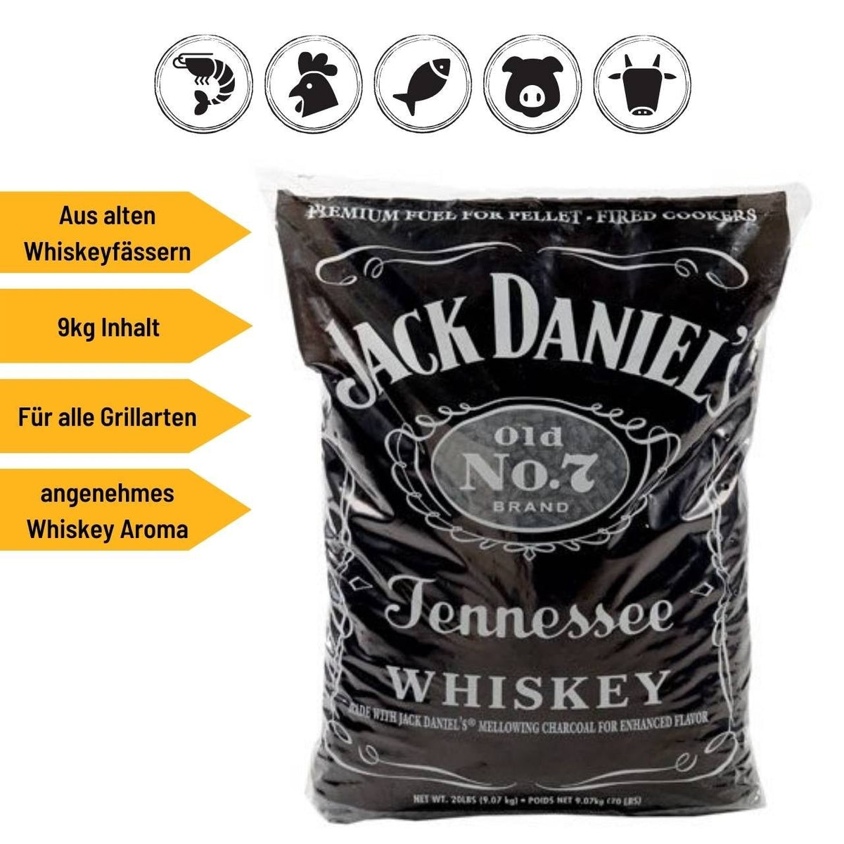 Jack Daniel's Pellets, 9,07kg - grillstir.comJack Daniel's Pellets, 9,07kgJack Daniel'sgrillstir.comBD - 5011789290003686
