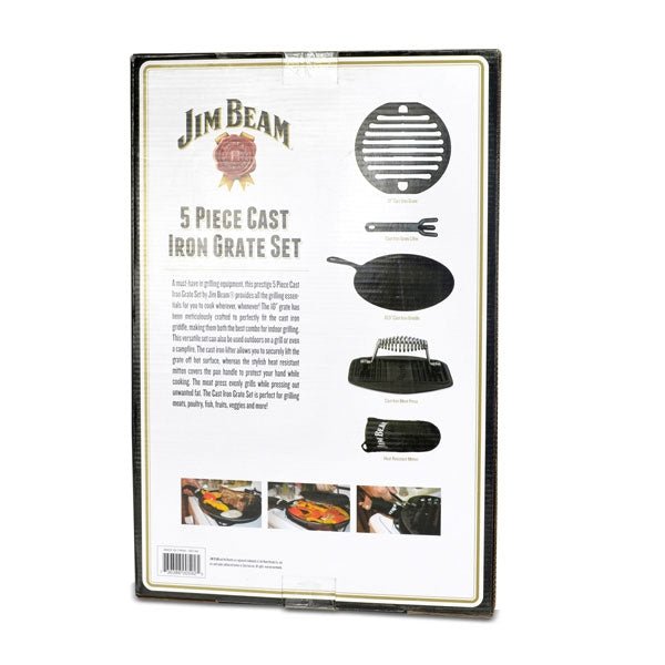 Jim Beam Gusseisernes Grillrost 5 in 1 Set - grillstir.comJim Beam Gusseisernes Grillrost 5 in 1 SetGrillstargrillstir.comJB701613