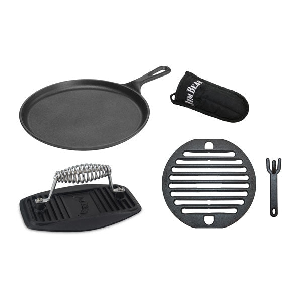 Jim Beam Gusseisernes Grillrost 5 in 1 Set - grillstir.comJim Beam Gusseisernes Grillrost 5 in 1 SetGrillstargrillstir.comJB701613