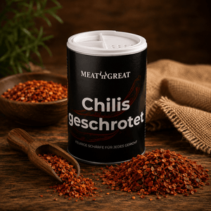 Meat 'n' Chilis geschrotet, Streuer, 70g - grillstir.comMeat 'n' Chilis geschrotet, Streuer, 70gGewürzeMeat 'n' Greatgrillstir.com
