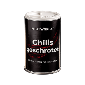 Meat 'n' Chilis geschrotet, Streuer, 70g - grillstir.comMeat 'n' Chilis geschrotet, Streuer, 70gGewürzeMeat 'n' Greatgrillstir.com