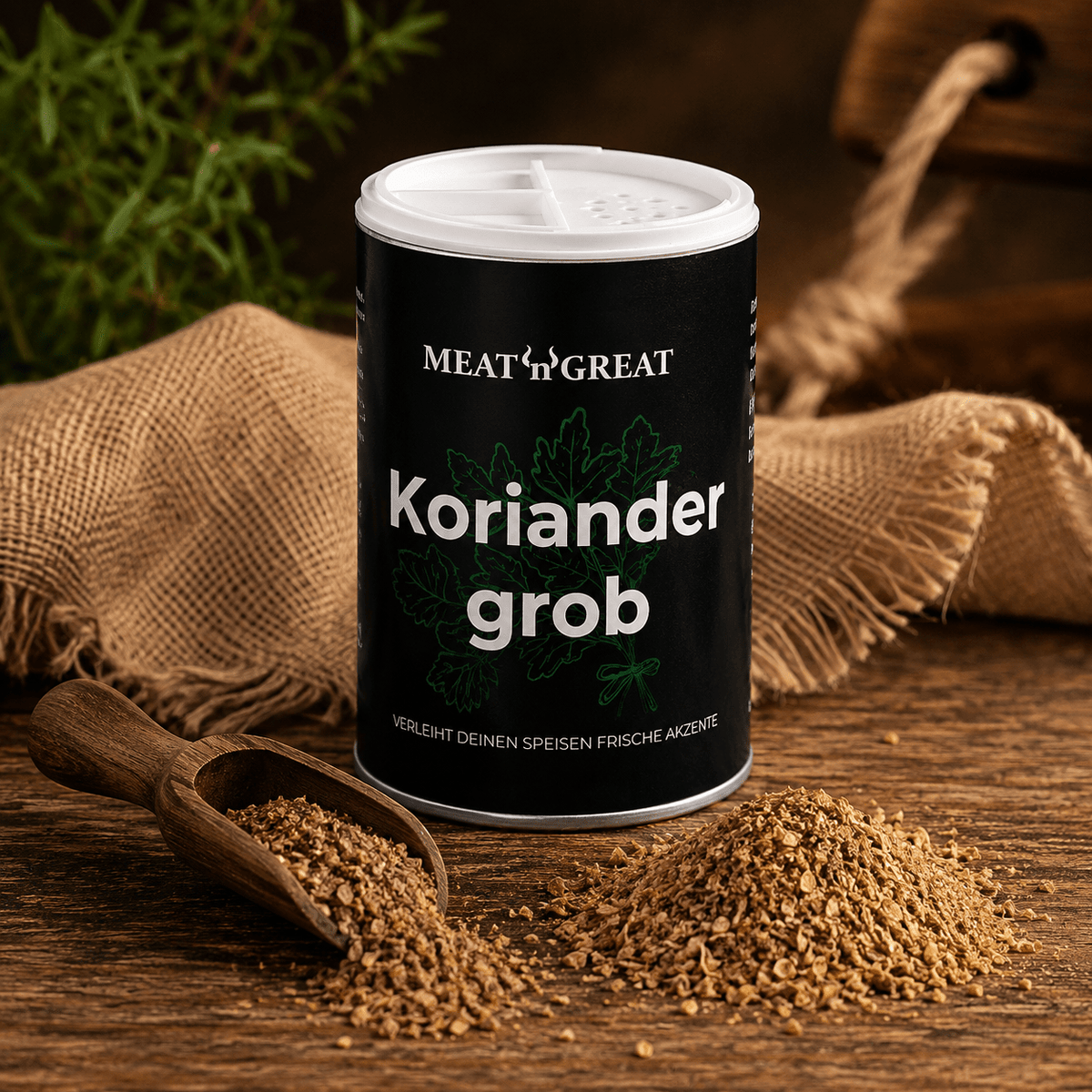 Meat 'n' Great Koriander grob, Streuer, 50g - grillstir.comMeat 'n' Great Koriander grob, Streuer, 50gMeat 'n' Greatgrillstir.com