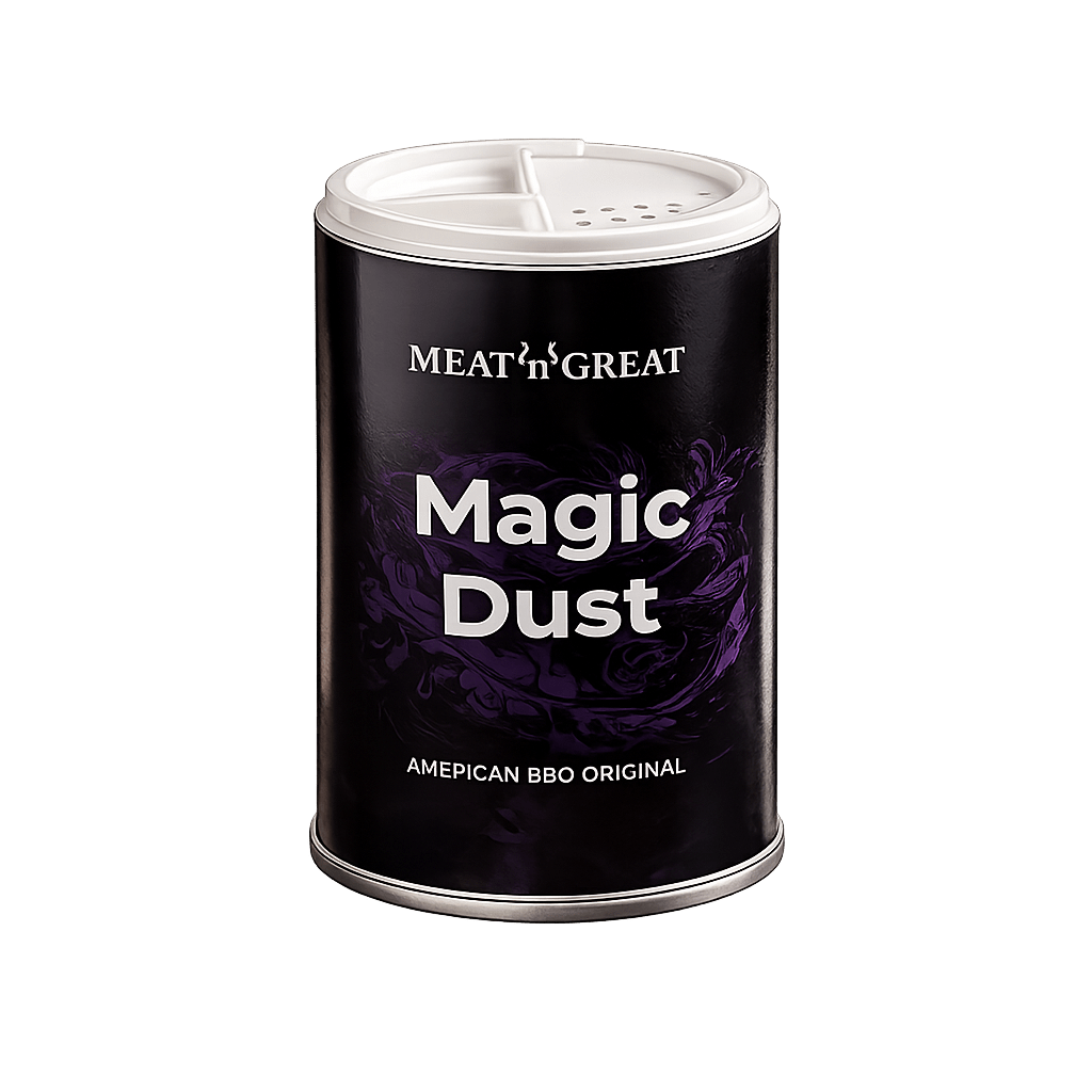 Meat 'n' Great Magic Dust, Streuer, 100g - grillstir.comMeat 'n' Great Magic Dust, Streuer, 100gMeat 'n' Greatgrillstir.com