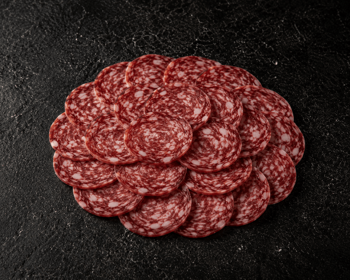 Meat'n'Food 100% fullblood Salami - grillstir.comMeat'n'Food 100% fullblood SalamiLebensmittelMeat 'n' Foodgrillstir.com