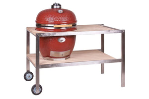 Monolith Tisch aus Edelstahl & Teak, LeChef - grillstir.comMonolith Tisch aus Edelstahl & Teak, LeChefMonolithgrillstir.com