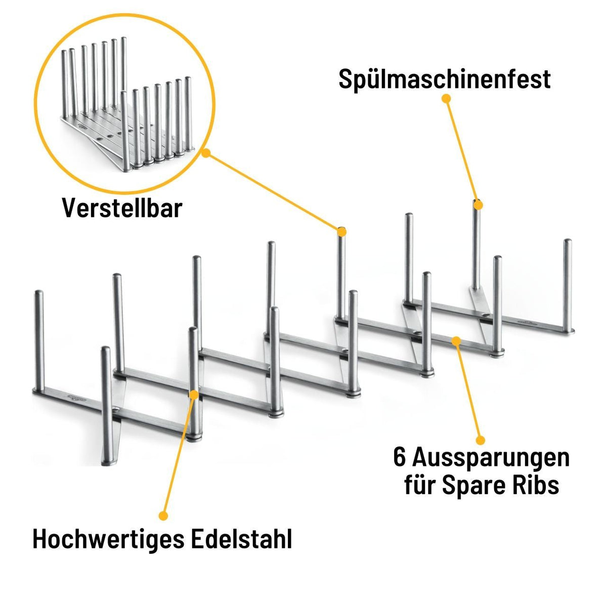 Napoleon Spareribs Halter, verstellbar - grillstir.comNapoleon Spareribs Halter, verstellbarNapoleongrillstir.com560120629162560124