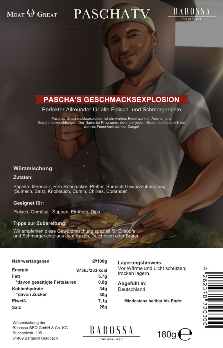 Pascha´s Geschmacksexplosion | Kazan Gewürz | PaschaTV | 180g Beutel - grillstir.comPascha´s Geschmacksexplosion | Kazan Gewürz | PaschaTV | 180g BeutelBabossagrillstir.comGP_S_024262378720300