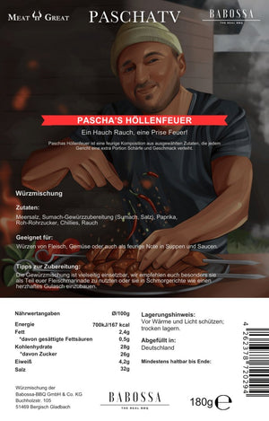 Pascha´s Höllenfeuer | Höllenfeuer Gewürz | PaschaTV | 180g Beutel - grillstir.comPascha´s Höllenfeuer | Höllenfeuer Gewürz | PaschaTV | 180g BeutelBabossagrillstir.comGP_S_014262378720294