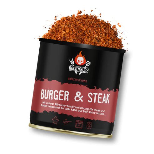 Rock 'n' Rubs Burger & Steak 150g - grillstir.comRock 'n' Rubs Burger & Steak 150gGewürzeRock 'n' Rubsgrillstir.com