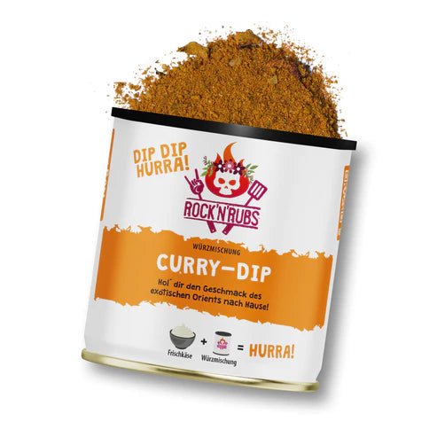 Rock 'n' Rubs Dip Dip Hurra Curry Dip - 140 g - grillstir.comRock 'n' Rubs Dip Dip Hurra Curry Dip - 140 gGewürzeRock 'n' Rubsgrillstir.com