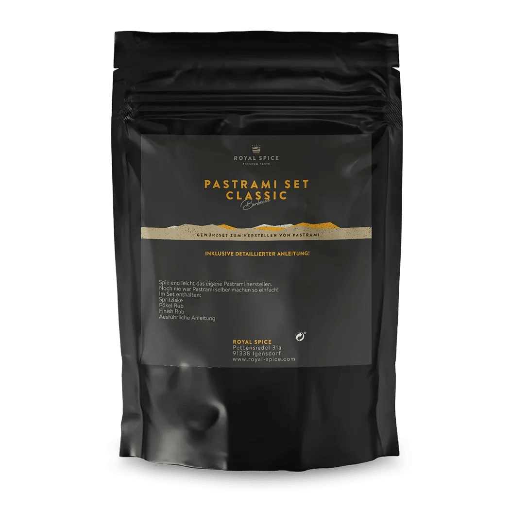 Royal Spice Pastrami Set Classic NY Style 400g für bis zu 4 Kg Pastrami - grillstir.comRoyal Spice Pastrami Set Classic NY Style 400g für bis zu 4 Kg PastramiGewürzeRoyal Spicegrillstir.com