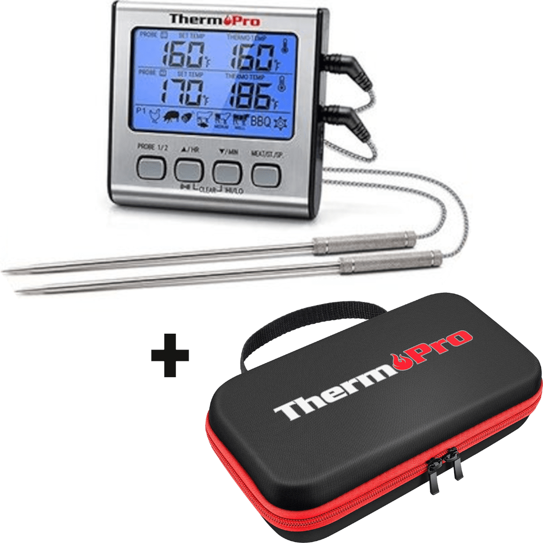 ThermoPro Set TP17 Kernthermometer + TP98 Aufbewahrungstasche - grillstir.comThermoPro Set TP17 Kernthermometer + TP98 AufbewahrungstascheThermoProgrillstir.com