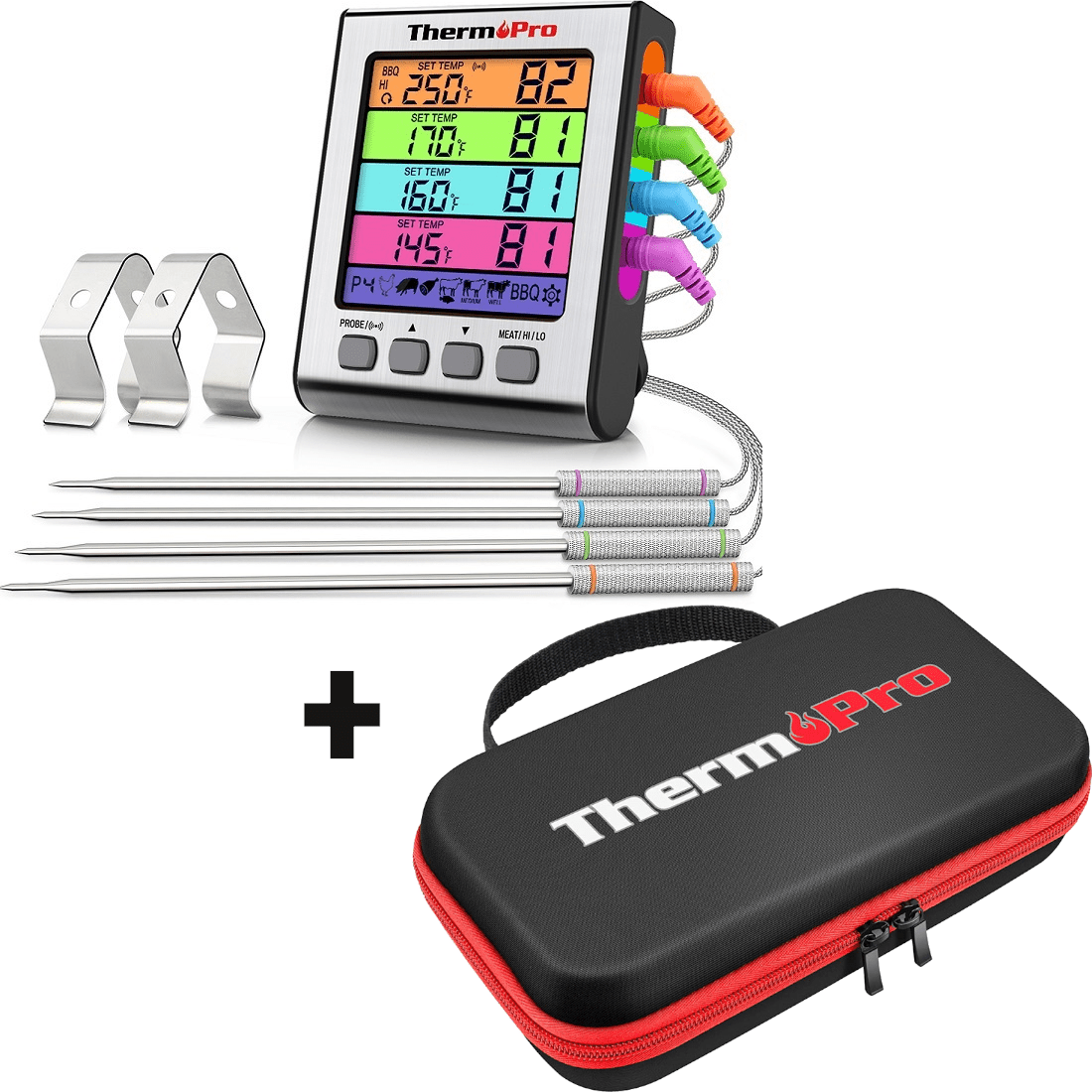 ThermoPro Set TP17H Kernthermometer + TP98 Aufbewahrungstasche - grillstir.comThermoPro Set TP17H Kernthermometer + TP98 AufbewahrungstascheThermoProgrillstir.com