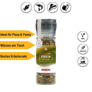 Wiberg Gewürzmühle Italia Style, Kräutersalz, 43g - grillstir.comWiberg Gewürzmühle Italia Style, Kräutersalz, 43gWiberggrillstir.com