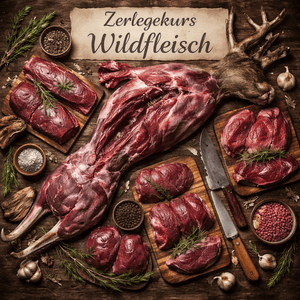 Wild Zerlegekurs - inkl. Fleisch - 3 Gänge Menü & Getränke Flat - grillstir.comWild Zerlegekurs - inkl. Fleisch - 3 Gänge Menü & Getränke Flatgrillstir.comgrillstir.com